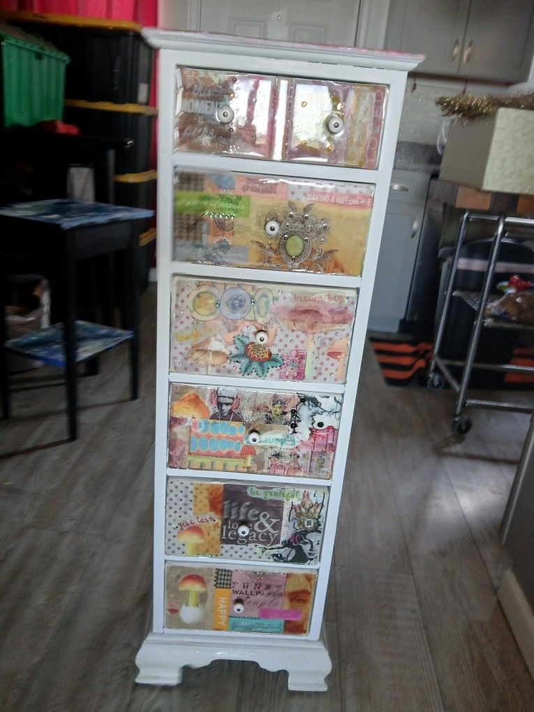 Lingerie Drawers Whimsical Theme 6 Drawers