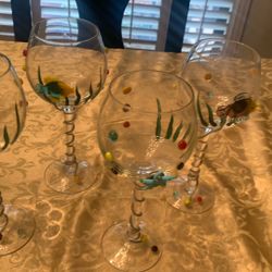Tropical wine glasses
