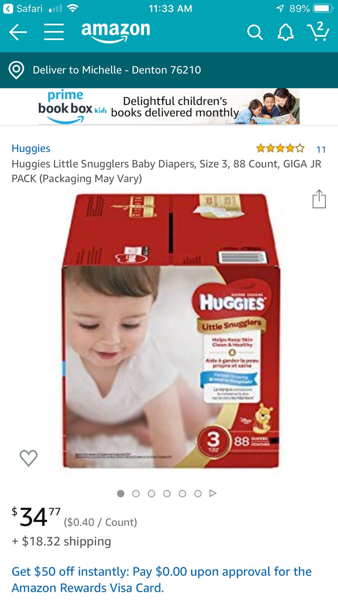 NEW HUGGIES LITTLE SNUGGLERS SIZE 3 - 88 count sealed similar to pampers disposable diapers