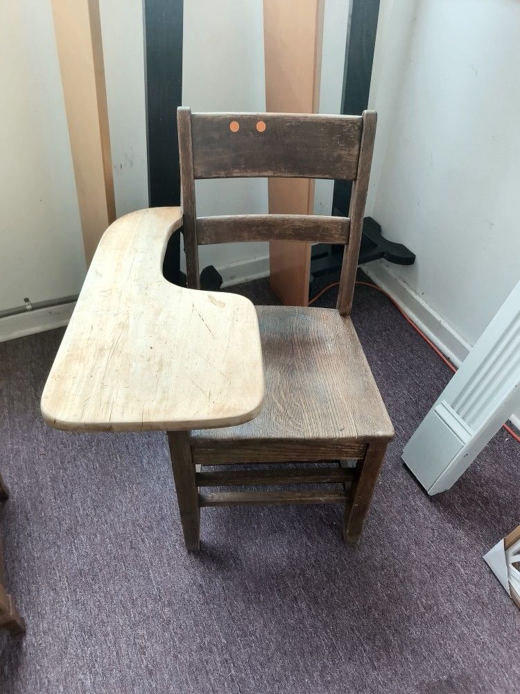Old Wooden School Desk Needs To Be Refinished Read The Description
