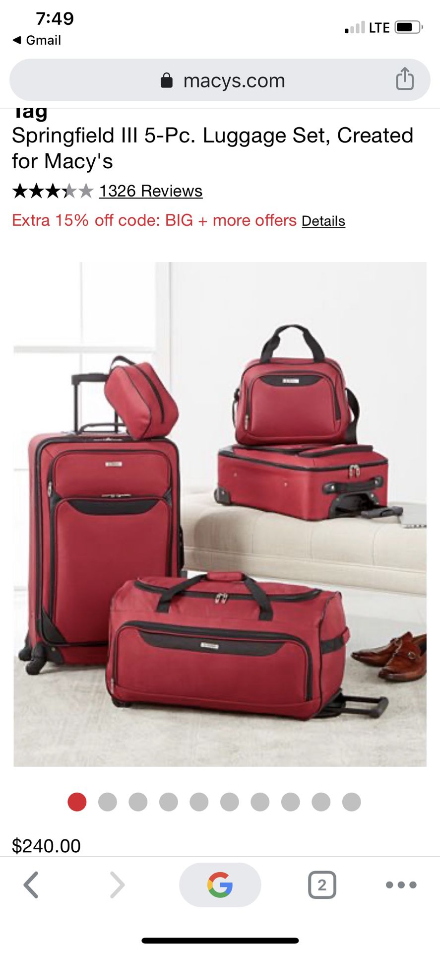Luggage set created for Macy’s