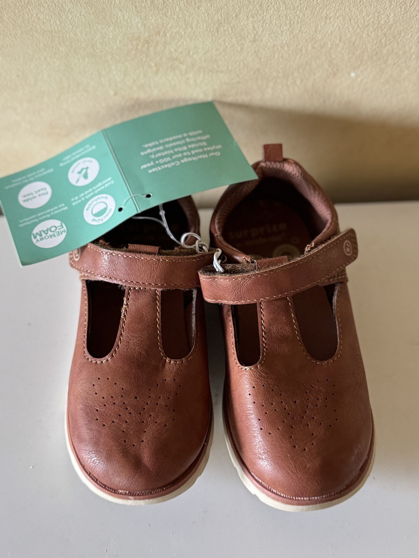 New Surprize Stride Rite Girl Betty Sue Brown Mary Jane Shoes