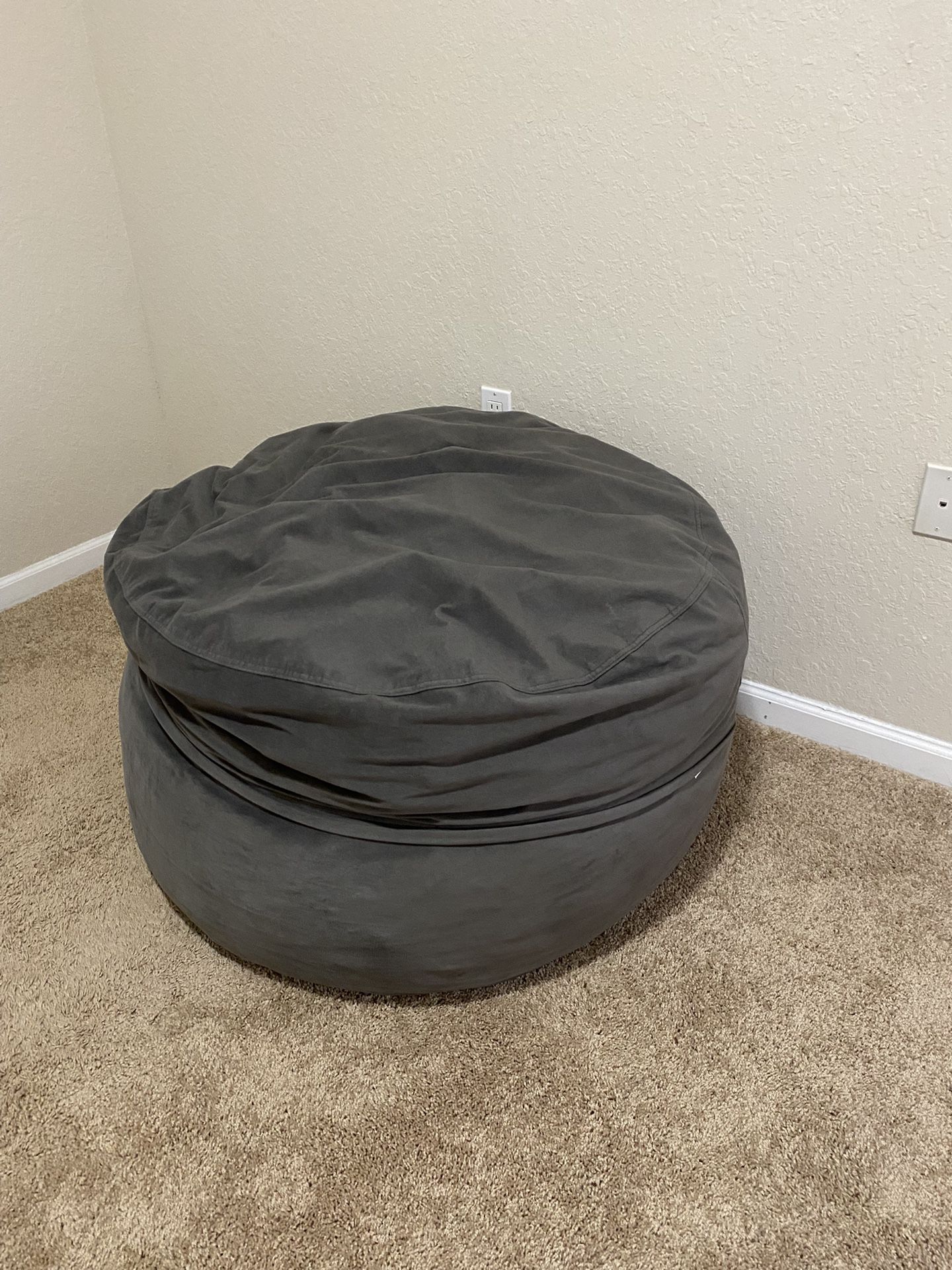 Gray Bean Bag Chair 