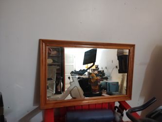 Beautiful heavy glass mirror vintage