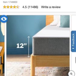 Queen memory foam mattress like new