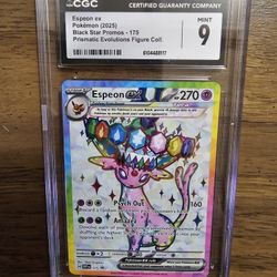 Pokemon Espeon EX #175 Graded Slab CGC 9