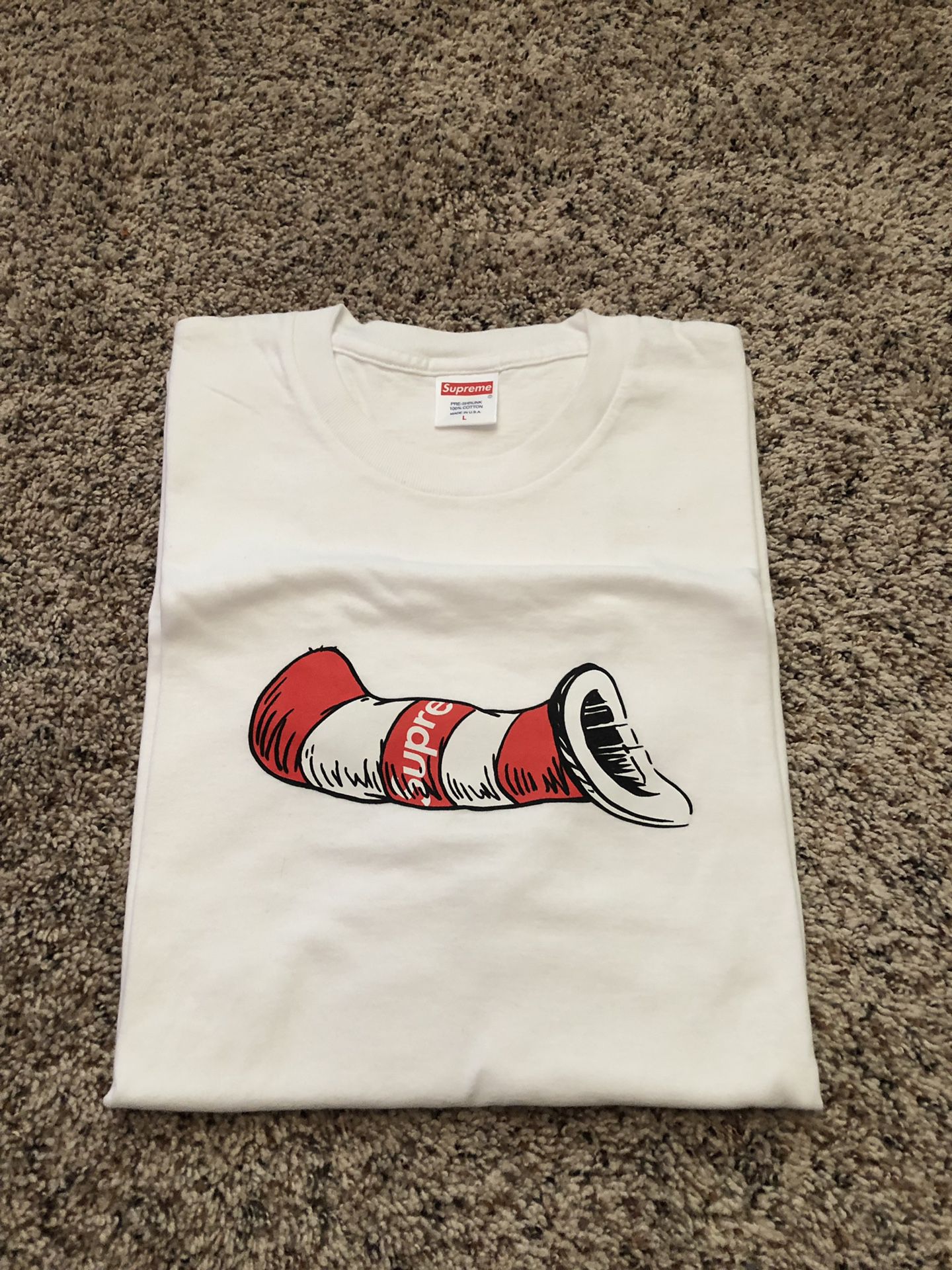 Supreme Cat in The Hat Tee Size Large White