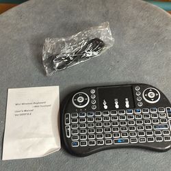 Wireless Mini Keyboard Remote Control Touchpad Mouse Combo Controller with RGB Backlit