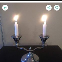 Vintage Chrome Sabbath Menorah 