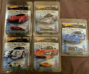 Hot Wheels Speed Machines Premium Set In Sterling Protectors Mint Condition