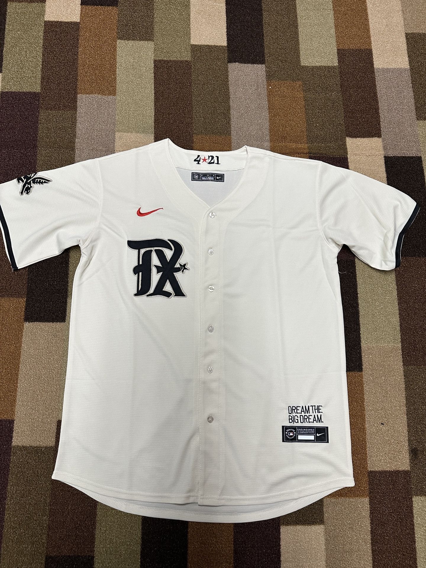Cream Texas Ranger City Connect Baseball Jersey