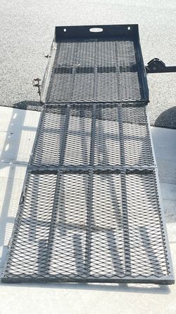 Tow hitch wheelchair carrier