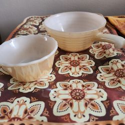 2 Vintage Peach Lustreware Bowls