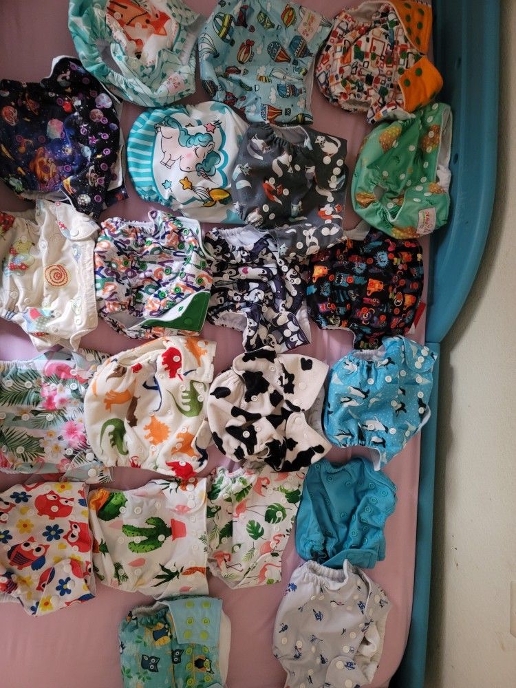 33 cloth diaper lot plus 51 inserts