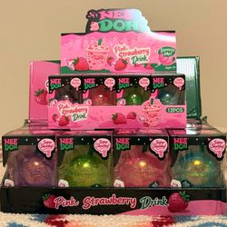BRAND NEW NeeDoh Pink Strawberry Drink Squishy Toy