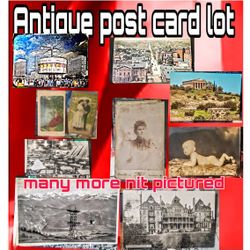 Antique Photographs And Antique Post Cards Lot Not All Are Pictured 