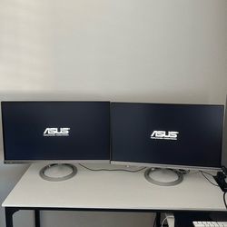 Dual ASUS 27-inch monitors