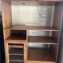 Solid wood entertainment center