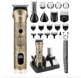 Beard Trimmer for Men, Electric Razor Shaver, Cordless Hair Clipper Shaving Kit for Mustache Body Nose Ear Hair Facial, Adjustable Beard Grooming Kit 