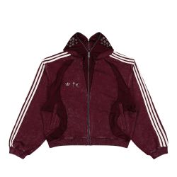 Thug Club x Adidas Teamgeist Full Zip Hoodie - Size Large - Maroon - KC2210 