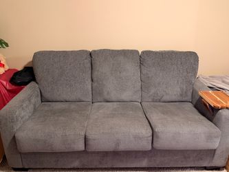 Gray Fabric 3-Seat Sofa