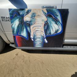 Elephant Wall Painting 