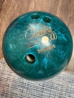 Vintage Columbia 300 White Dot Teal 11lb Bowling Ball