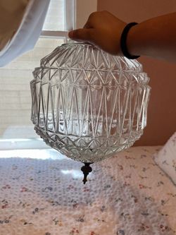 Vintage Crystal Ceiling Light Fixture