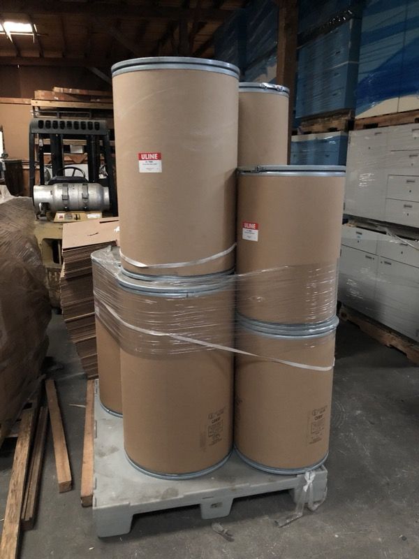 Uline Fiber Drum- 55 gallon- whole pallet S-7900