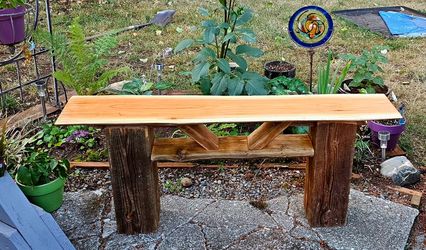Handmade Wooden Bench using reclaimed wood