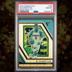 2022-23 De’Aaron Fox 1/1 Panini Gold Vinyl Prizm - Topps Chrome Superfractor ONE of ONE