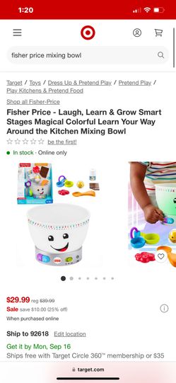 Fisher Price Kitchen Mixing Bowl Toy