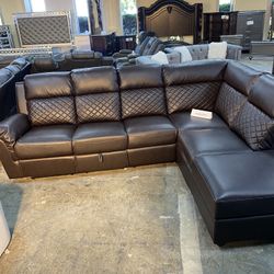Reclining Sectional With Storage In Stock For Immediate Delivery 