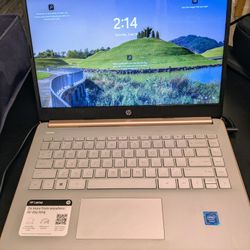 HP 14 Rose Gold Laptop - Like New