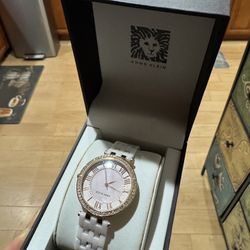 Anne Klein Rose Gold Pink Crystal Bracelet Watch 