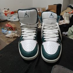 Green and White And Black And White Jordan's Size 13men