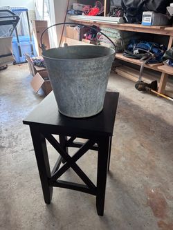 Old school metal bucket