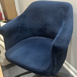 World Market Blue Velvet Desk Chair