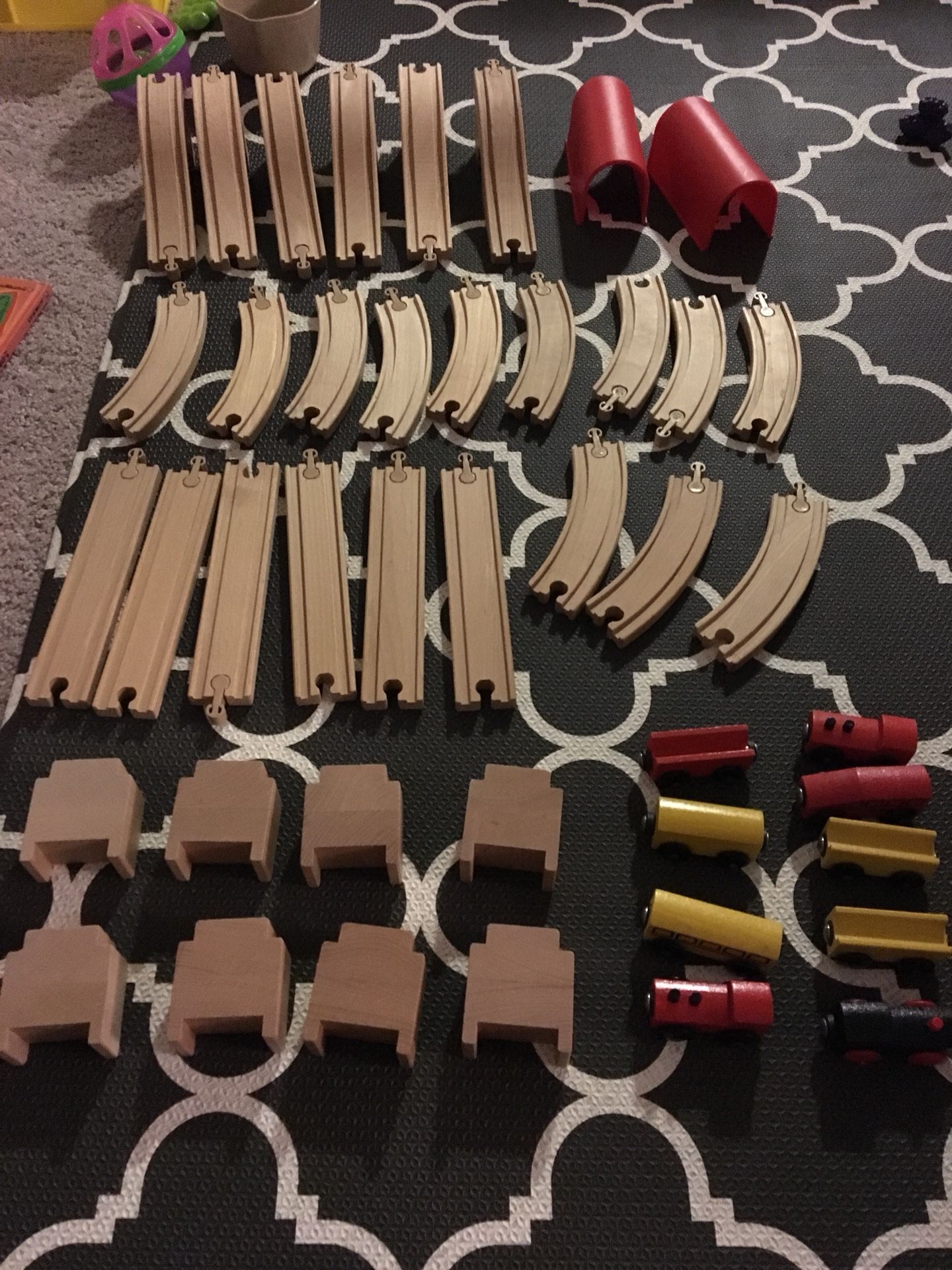 Ikea wood train play set all for $10