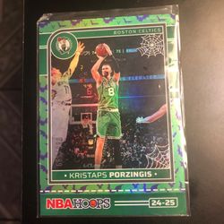2024-25 haunted Hoops Panini Kristaps Porzimgis Green Bars #08 61/399 Holo