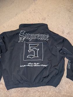 Supreme Black Graphic Windbreaker Jacket