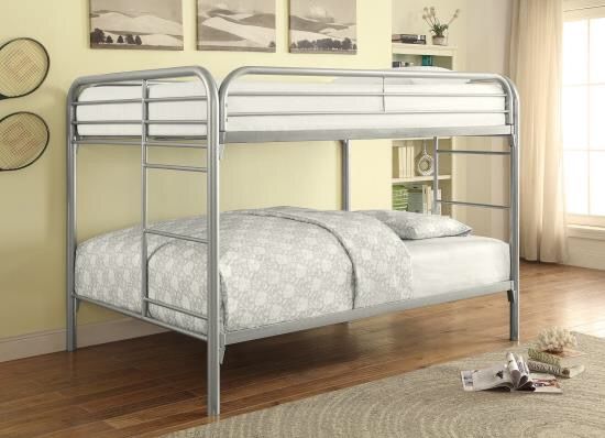 Full Over Full Bunk Bed Finished in silver (460056)