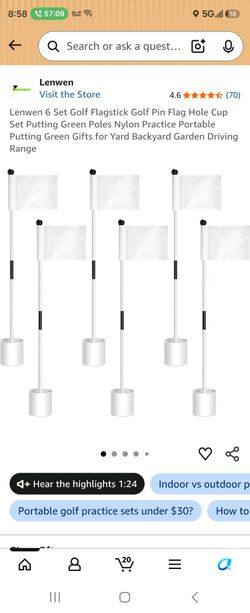 Golf flag set of 6