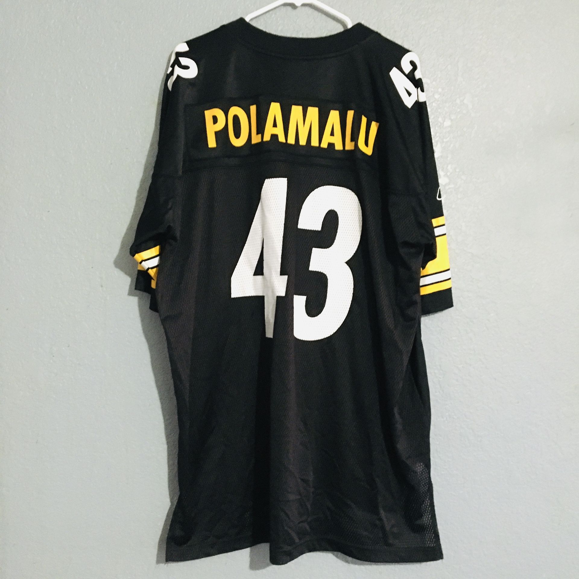 Reebok NFL Pit Steelers Polamalu Jersey (XXL)
