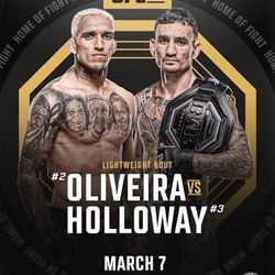 Ufc 326: Holloway vs Oliveira Four tickets