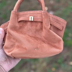 JW PEI Tan Suede Women's Bag Hana Mini Tote Bag - Latte Color