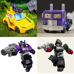 Transformers Galaxy Defender Ch.2/3 4 -Pack - Bumblebee Vehicle, SG Optimus Prime, SG OP Vehicle, & SG Ironhide Model Kit Figures Hasbro Blokees 