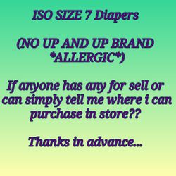 Iso size 7 diapers