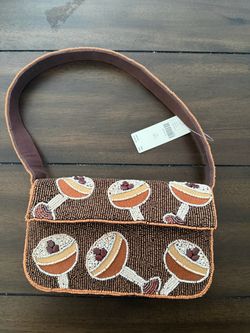 Anthropologie beaded shoulder bag