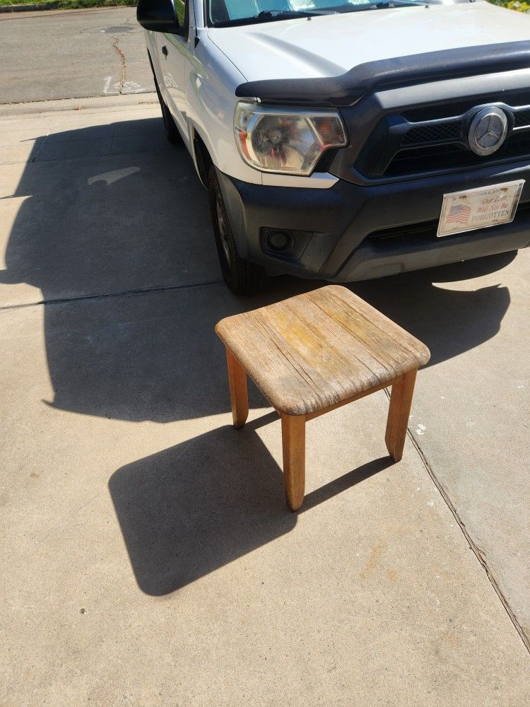20" sq x 19" tall, unfinished end table